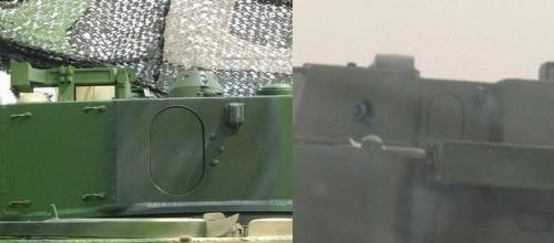 502和502改炮塔后视图对比