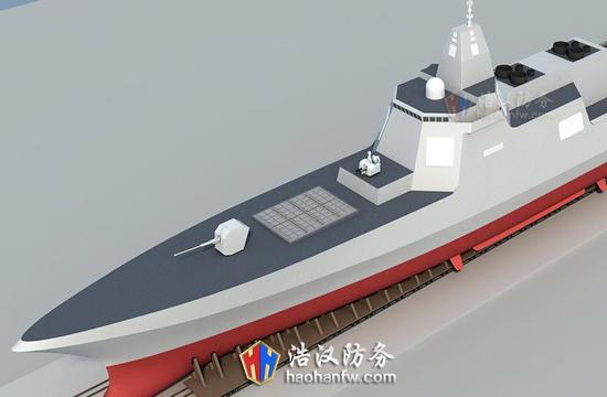 055型驱逐舰采用封闭式舰艏甲板设计