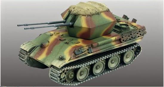 图片:安装Flak Gerät 58型双联装高炮的豹式防空坦克。