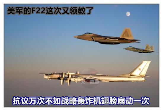 美军这次出动2架F-22拦截图-95(示意图)