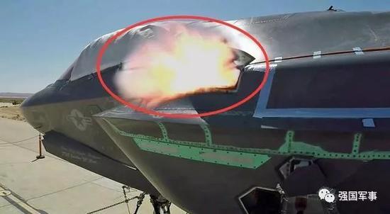 资料图;F-35机关炮发射试验