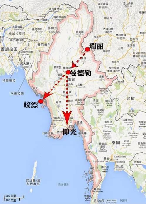 中缅经济走廊示意图
