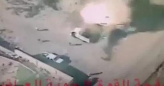 伊拉克空军展示CH-4无人机轰炸IS组织画面
