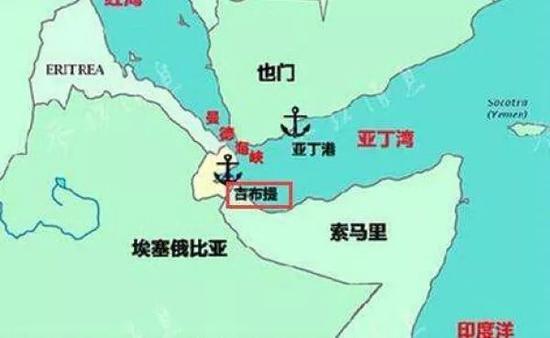 图为吉布提地理位置示意图