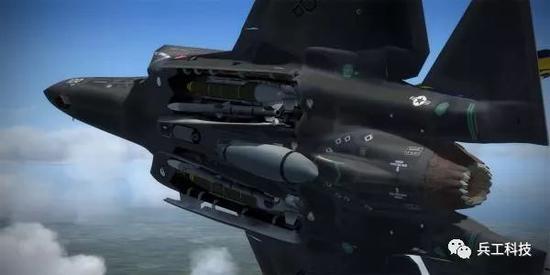 图注:F-35战机隐身挂载模式因弹舱容积有限造成载弹量不足