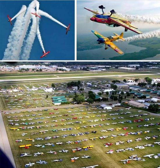 ▲在美国举行的世界最大民间航空活动