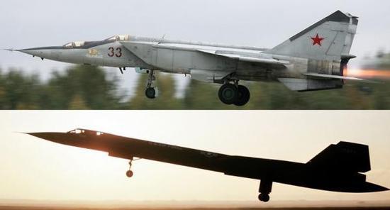 虽然设计上差别很大,但米格-25和SR-71就是互相对位的……