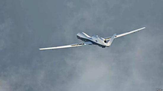 ▲资料图片:MQ-4C“人鱼海神”无人驾驶侦察机(路透社)
