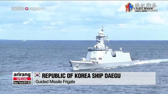 第四艘是韩国海军的最新型护卫舰,大邱级首舰818大邱号。