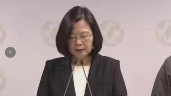 ▲民进党大败,蔡英文宣布请辞党主席。