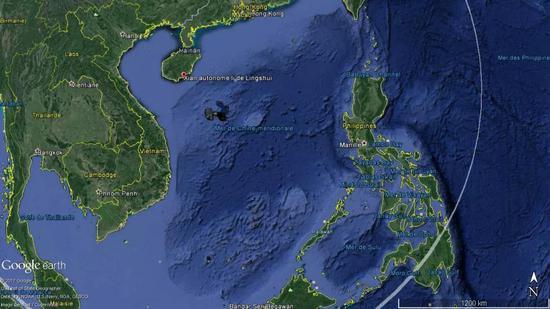 外媒绘制的高新6号巡逻范围(图源:navalnews)