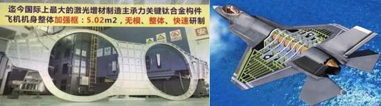 此前曝光的歼31钛合金整体承力框