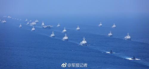 海上阅兵不但数量多,而且质量高,出动的大多是人民海军的主力舰