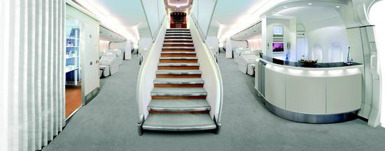 A380舱内景象 图自空客网站