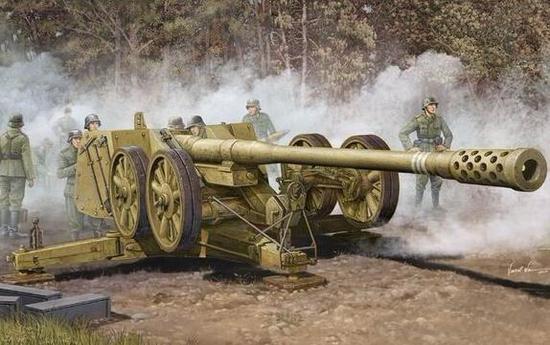 二战德国克虏伯PAK44型128毫米反坦克炮实际已经误入歧途,很难机动