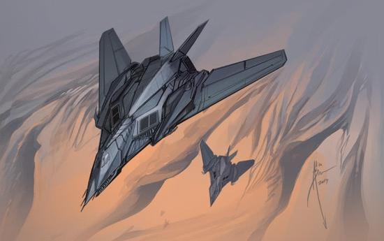 图片:美国F-117“夜鹰”怪兽机。