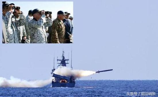 资料图:巴基斯坦海军公布的“哈拉巴”导弹试射照片