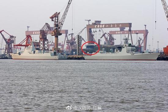 江南造船厂2号055型驱逐舰预计很快会下水。