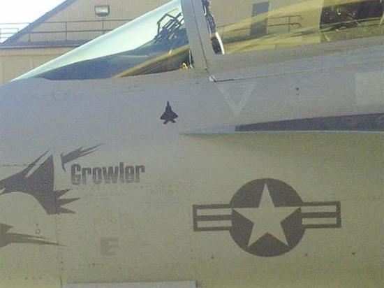 EA-18G机体上的战果标志是一架F-22