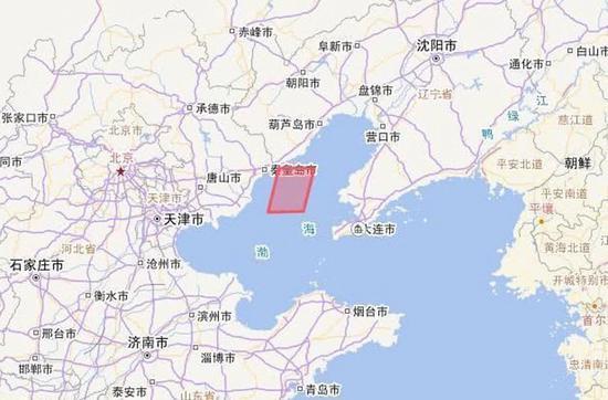 图:辽航警0082的大致范围