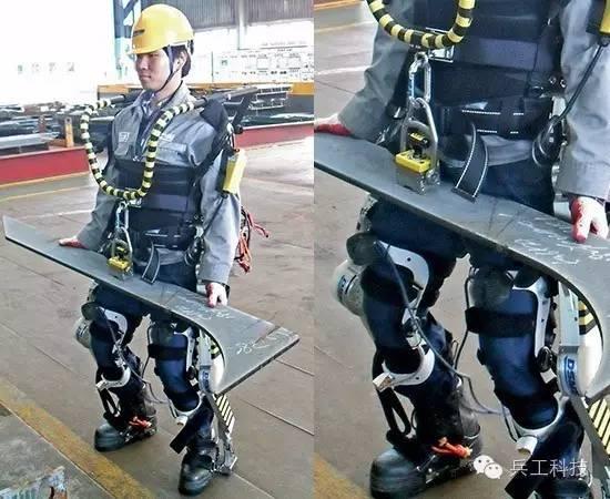 图注:韩国研制的民用外骨骼装备,用来帮助工人工作