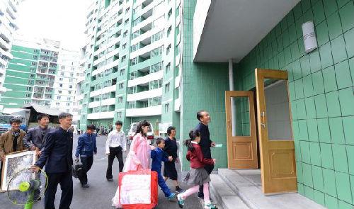 资料图:朝鲜平壤市黎明大街 新华社/朝中社