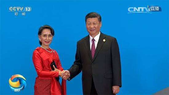 缅甸国务资政昂山素季出席“一带一路”峰会