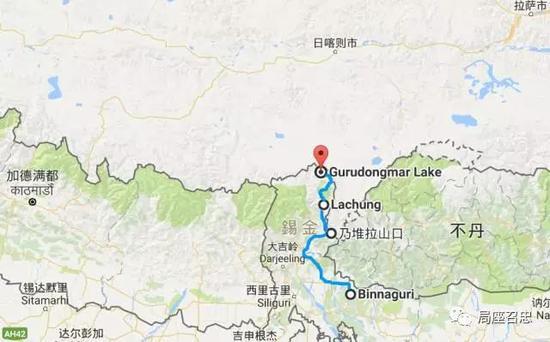 第20山地步兵师16人的小分队的大致巡逻路线(基于谷歌地图)