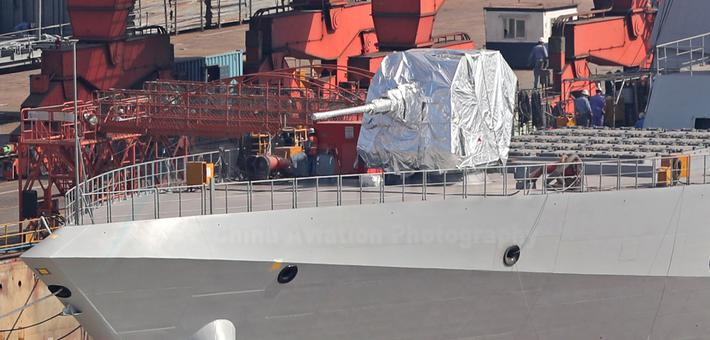 垂发似蜂巢!我055万吨大驱再曝高清细节