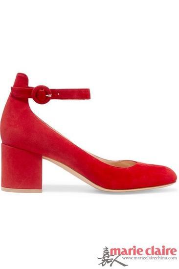 GIANVITO ROSSI 绒面革中跟鞋$735