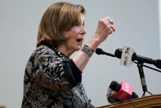 ▲当地时间1月27日，美国旧金山，南希·佩洛西在一场活动上发表讲话（资料图片 据视觉中国）