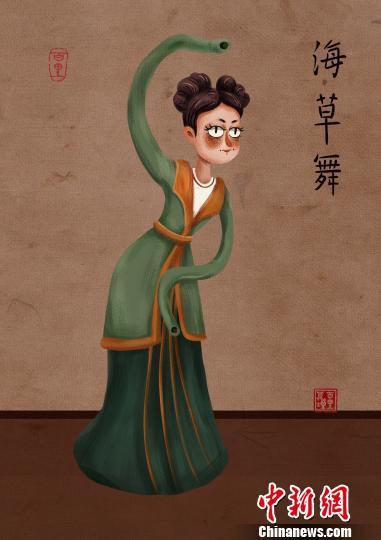 图为:陶俑文物插画 王骢颖 摄