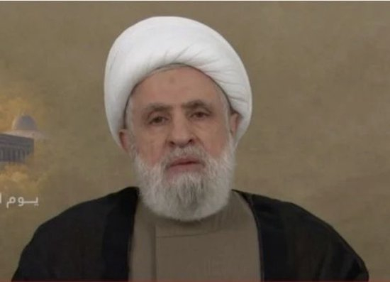 △黎真主党领导人纳伊姆·卡西姆13日发表电视讲话