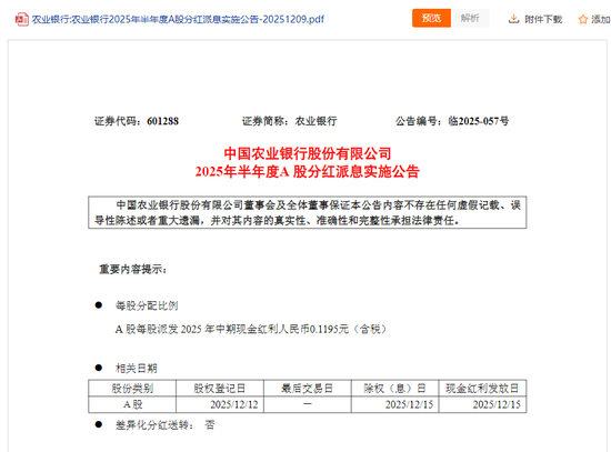 2000亿“红包雨”即将来袭,国有大行今年中期分红提前近一个月落地,分红率持平去年
