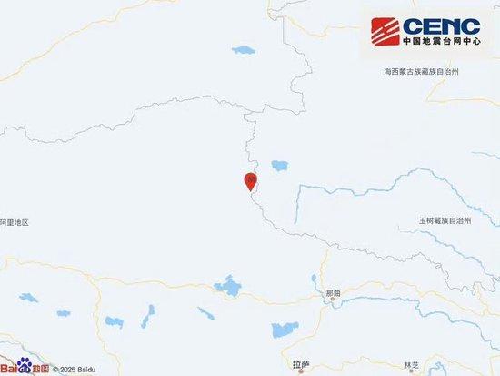 西藏那曲市安多县发生3.4级地震 震源深度10公里