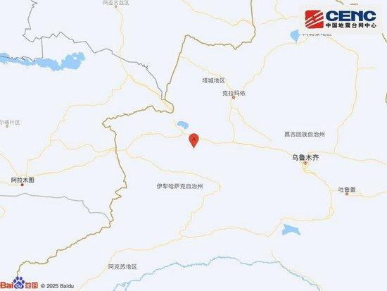 新疆博尔塔拉州精河县附近发生4.3级左右地震