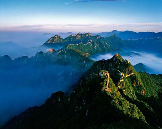 ↑北京怀柔明长城风景图。