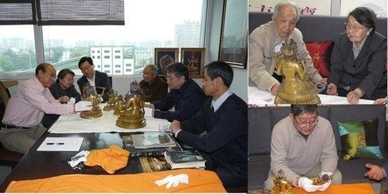 2009年,国家博物馆吕章申馆长带队,对李巍藏品进行鉴定。