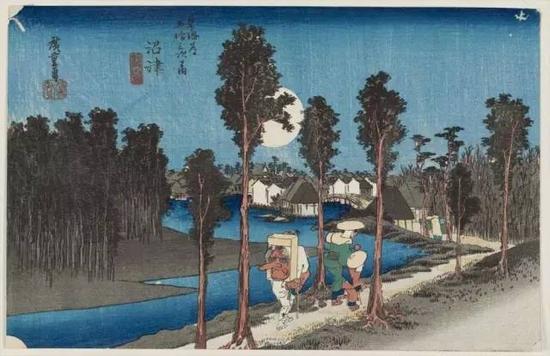 東海道五十三次 (保永堂版) 沼津 (黄昏) 歌川広重
