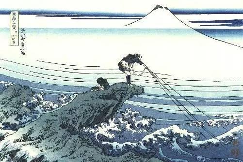 葛饰北斋 甲州石班沢 1831年