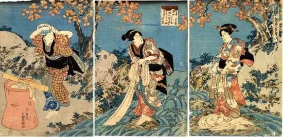 香蝶楼国貞(三代豊国) 1843-1847武蔵乃名所 調布多摩川