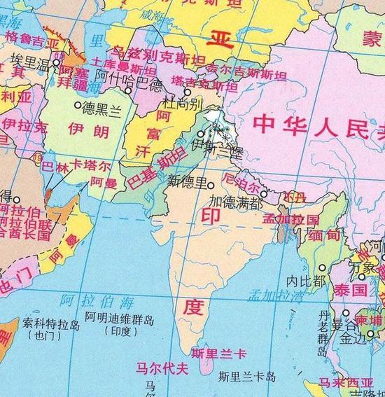 图:孟加拉在独立以前,是东巴基斯坦