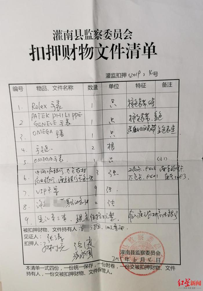 ▲许某财物被扣押。