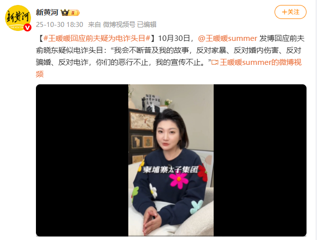 前夫俞晓东疑为电诈头目?“孕妇泰国坠崖”案当事人王暖暖:极有可能
