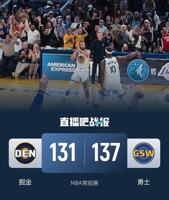 库里42分&吉米杀死比赛 戈登三分11中10&50分 勇士加时胜掘金