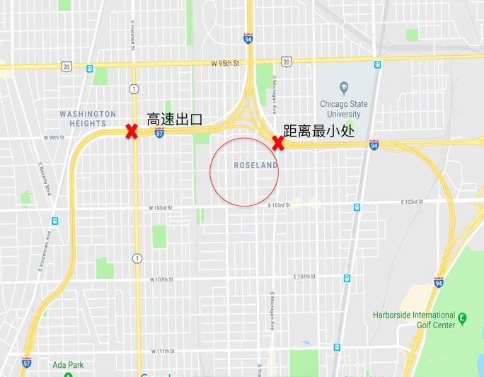史教授把车辆位置确定在了图中红色的区域里