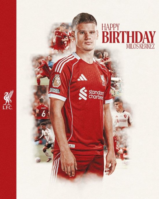 利物浦官方祝凯尔凯兹22岁生日快乐,加盟以来出战15场打进1球