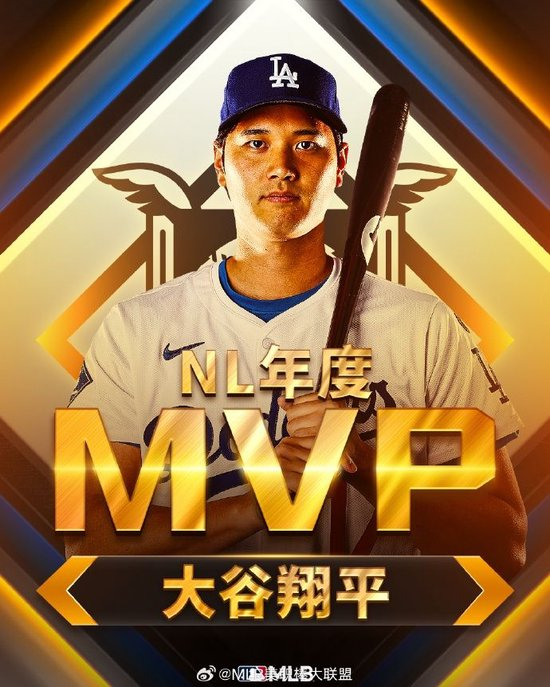 超强统治力!官方:大谷翔平连续三年获美职棒MVP,5年4度当选!