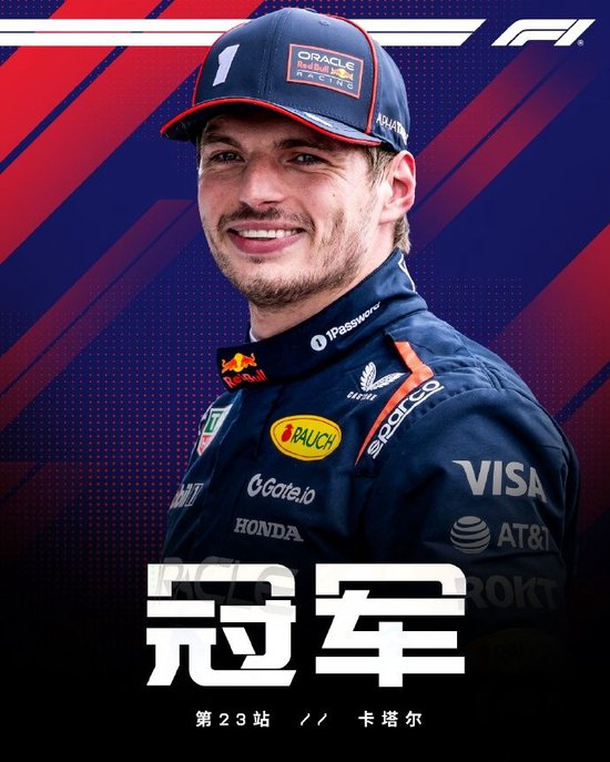 F1卡塔尔大奖赛正赛:维斯塔潘夺冠,皮亚斯特里亚军,诺里斯第4