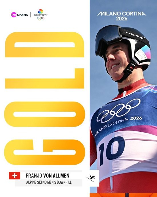 米兰冬奥首金诞生！瑞士选手冯·阿尔门夺高山滑雪男子滑降金牌